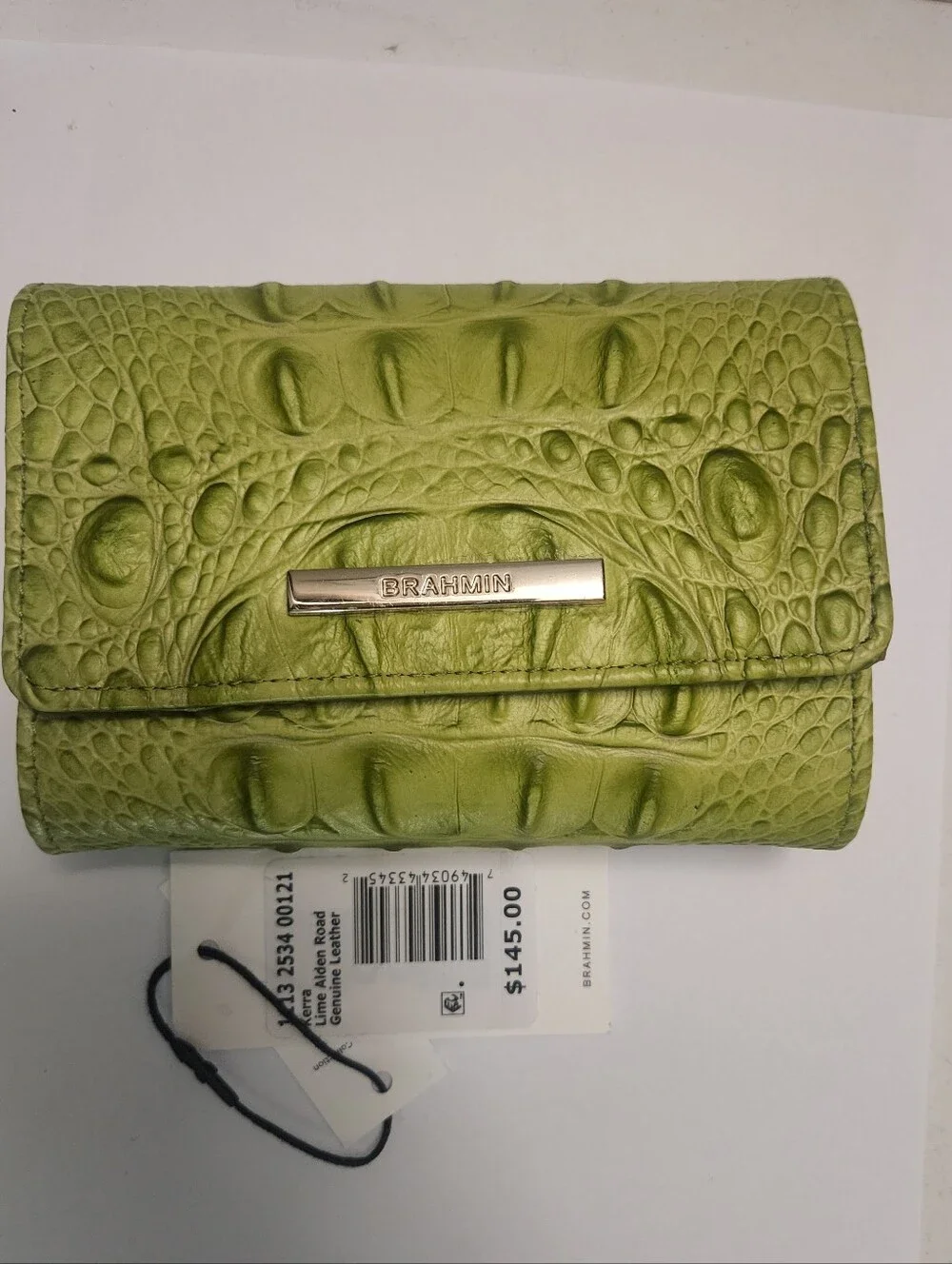 Brahmin Lime Alden Road Kerra Wallet